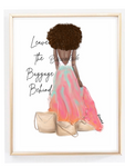 "Baggage" Fashion Illustration Print - Unframed