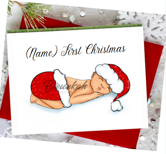 "Baby's First Christmas" Card - Multiple Skintones