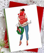 "Shopping in Style" Greeting Card - Multiple Skintones & Hair