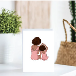 "Mini Me" Card - Multiple Skintones and Hairstyles