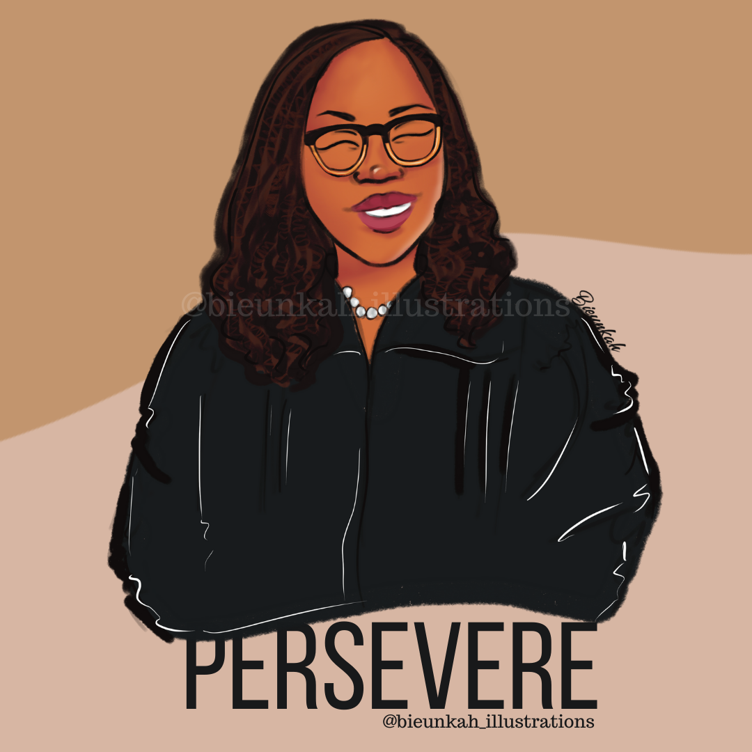 "Persevere" Fashion Illustration Print - Unframed