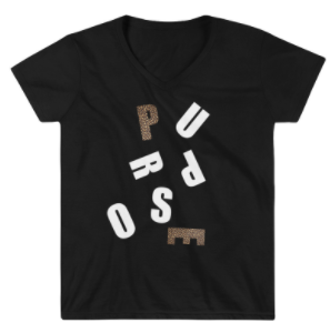 "PURPOSE" Women's Casual V-Neck Shirt