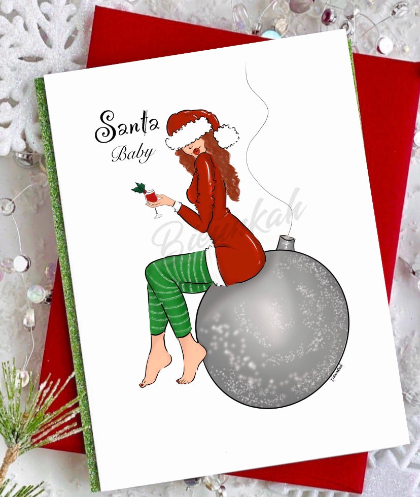 "Santa Baby" Greeting Card - Multiple Skintones & Hair
