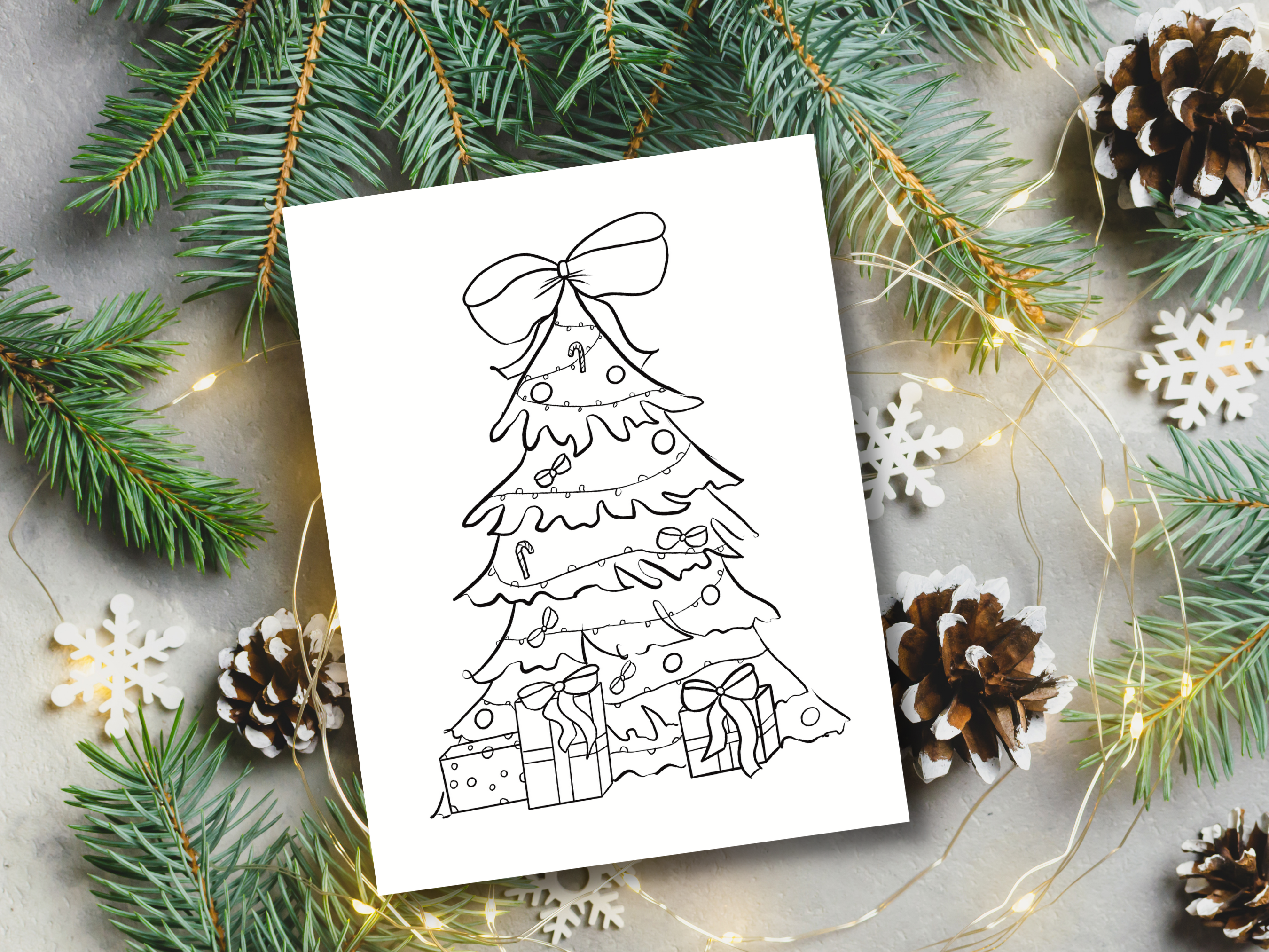 Christmas Card Set of 10 - COLOR YOUR OWN