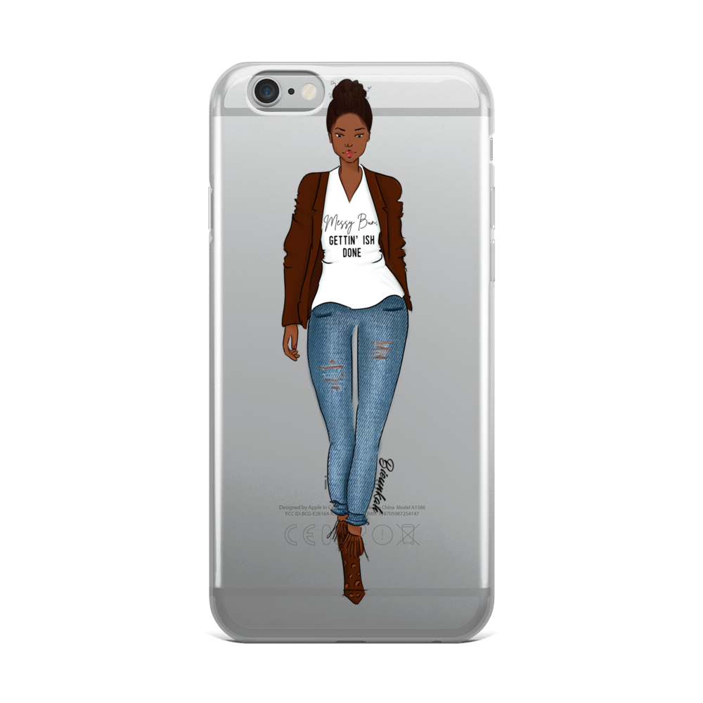 "Messy Bun, Getting Ish Done" iPhone Case