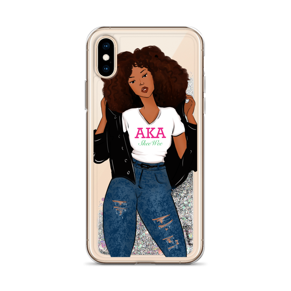 "AKA Girl" Liquid Glitter Phone Case
